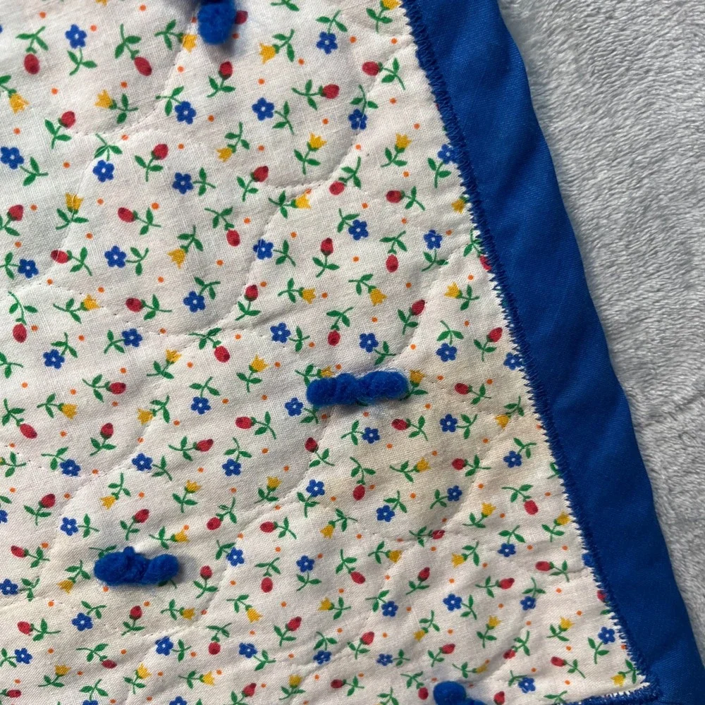 Handmade Baby Quilt Infant Multicolor Circus Teddy Bear Clown Polka Dot Patch